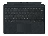 Microsoft Clavier Signature pour Surface Pro - Clavier - avec pavé tactile, accéléromètre, plateau de rangement et de chargement du Surface Slim Pen 2 - AZERTY - Belge - noir - commercial - pour Surface Pro 8, Pro X 8XB-00006