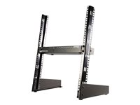 StarTech.com Rack serveur 19" 12U pour bureau à 2 montants et cadre ouvert - Rack cadre ouvert - noir - 12U - 19" - pour P/N: CABCAGENUTS6, CABSCREWM52, CABSCREWSM6, CABSCRWM520, CABSCRWM620, CABSCRWS1224 RK12OD