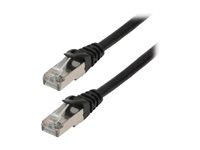 MCL Samar - Cordon de raccordement - RJ-45 (M) pour RJ-45 (M) - 50 cm - SFTP - CAT 6 - moulé, sans crochet, bloqué - noir FCC6BMSF-0.5M/N