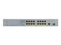 Zyxel GS1300-18HP - Commutateur - 17 x 10/100/1000 (16 PoE+) + 1 x Gigabit SFP (liaison montante) - de bureau - PoE+ (170 W) GS1300-18HP-EU0101F