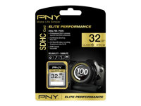 PNY Elite Performance - Carte mémoire flash - 32 Go - UHS Class 1 / Class10 - SDHC UHS-I SD32G10ELIPER-EF