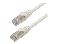 MCL - Cordon de raccordement - RJ-45 (M) pour RJ-45 (M) - 1.5 m - paire torsadée écrantée (F/UTP) - CAT 6 - moulé, sans crochet, bloqué - blanc FCC6BM-1.5M/W