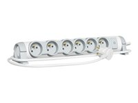 C2G Multi-Outlet Extension for Comfort - Coupe-circuit - CA 230 V - 3500 Watt - entrée : alimentation - connecteurs de sortie : 6 (3 pôles (France/Belgique)) - 1.5 m - blanc 80819