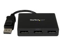 StarTech.com Splitter multi-écrans DisplayPort vers 3x DisplayPort - Hub MST à 3 ports - Répartiteur DP 1.2 vers 3x DP - Répartiteur video - de bureau - AC 100/230 V - pour P/N: SV231DPU34K, SVA5N3NEUA MSTDP123DP