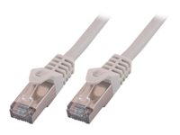 MCL Eco - Cordon de raccordement - RJ-45 (M) pour RJ-45 (M) - 1 m - paire torsadée écrantée (F/UTP) - CAT 6 - sans crochet, bloqué - gris FTP6-1M