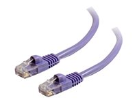 C2G Cat5e Booted Unshielded (UTP) Network Patch Cable - Cordon de raccordement - RJ-45 (M) pour RJ-45 (M) - 7 m - UTP - CAT 5e - moulé, sans crochet, bloqué - violet 83664