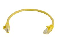 C2G Cat5e Booted Unshielded (UTP) Network Patch Cable - Cordon de raccordement - RJ-45 (M) pour RJ-45 (M) - 50 cm - UTP - CAT 5e - moulé, sans crochet, bloqué - jaune 83240