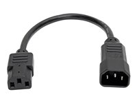 Tripp Lite 1ft Computer Power Cord Extension Cable C14 to C13 10A 18AWG 1' - Rallonge de câble d'alimentation - IEC 60320 C14 pour IEC 60320 C13 - CA 100-250 V - 10 A - 30 cm - noir P004-001