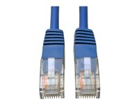 Tripp Lite 5ft Cat5e / Cat5 350MHz Molded Patch Cable RJ45 M/M Blue 5' - Cordon de raccordement - RJ-45 (M) pour RJ-45 (M) - 1.5 m - UTP - CAT 5e - moulé, bloqué - bleu N002-005-BL