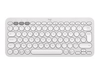 Logitech Pebble Keys 2 K380s - Clavier - sans fil - Bluetooth LE - AZERTY - Français - blanc ton sur ton 920-011804