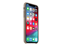 Apple - Coque de protection pour téléphone portable - cuir - taupe - pour iPhone XS MRWL2ZM/A