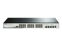 D-Link SmartPro DGS-1510-28 - Commutateur - C3 - Géré - 24 x 10/100/1000 + 2 x Gigabit SFP + 2 x 10 Gigabit SFP+ - Ordinateur de bureau, Montable sur rack DGS-1510-28