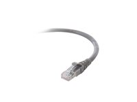 Belkin 10G - Cordon de raccordement - RJ-45 (M) pour RJ-45 (M) - 7.6 m - CAT 6a - moulé, sans crochet, bloqué - gris - B2B F2CP003-25GY-LS