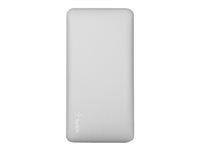 Belkin Pocket Power - Banque d'alimentation - 10000 mAh - 2.4 A - 2 connecteurs de sortie (USB) - sur le câble : Micro-USB - argent F7U039BTSLV