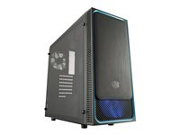 Cooler Master MasterBox E500L - Tour - micro ATX - pas d'alimentation (ATX) - Noir avec des finitions argent - USB/Audio MCB-E500L-KA5N-S02