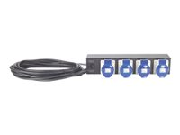 PDU en rack de base APC - Unité de distribution d'alimentation (rack-montable) - CA 230 V - entrée : câble - connecteurs de sortie : 4 (IEC 60309) - 2U - 19" - 8.5 m cordon - noir - pour P/N: SCL400RMJ1U, SCL500RMI1UC, SCL500RMI1UNC, SMTL1000RMI2UC, SMTL750RMI2UC AP7586