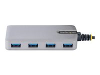 StarTech.com 4-Port USB Hub, USB 3.0 5Gbps, Bus Powered, USB-A to 4x USB-A Hub with Optional Auxiliary Power Input, Portable Desktop/Laptop USB Hub with 1ft (30cm) Attached Cable - USB Expansion Hub (5G4AB-USB-A-HUB) - Concentrateur (hub) - 4 x USB 3.2 Gen 1 + 1 x micro-USB - de bureau 5G4AB-USB-A-HUB