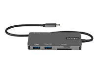 StarTech.com Adaptateur Multiport USB-C - USB Type C vers HDMI 4K, Alimentation 100W Passthrough, SD/MicroSD, Hub USB 3 Ports USB 3.0 - Mini Dock USB-C - Câble Intégré 30cm (DKT30CHSDPD) - Station d'accueil - USB-C / Thunderbolt 3 - HDMI DKT30CHSDPD