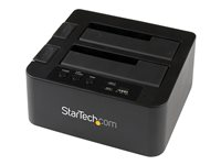 StarTech.com Dual Bay Hard Drive Duplicator, Standalone USB 3.0 (5 Gbps) eSATA to 2.53.5 SATA III HDDSSD ClonerCopier, Hard Drive Docking Station - Hard Disk Cloner - Contrôleur de stockage - 2.5", 3.5" - SATA 6Gb/s - USB 3.0 - noir - pour P/N: SVA12M5NA SDOCK2U33RE