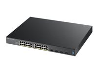 Zyxel XGS2210-28HP - Commutateur - Géré - 24 x 10/100/1000 (PoE) + 4 x 10 Gigabit SFP+ - Montable sur rack - PoE (375 W) XGS2210-28HP-EU0101F