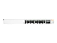 HPE Aruba Instant On 1930 24G Class4 PoE 4SFP/SFP+ 370W Switch - Commutateur - C3 - Géré - 24 x 10/100/1000 (PoE) + 4 x 1 Gigabit / 10 Gigabit SFP+ - Montable sur rack - PoE (370 W) JL684B#ABB